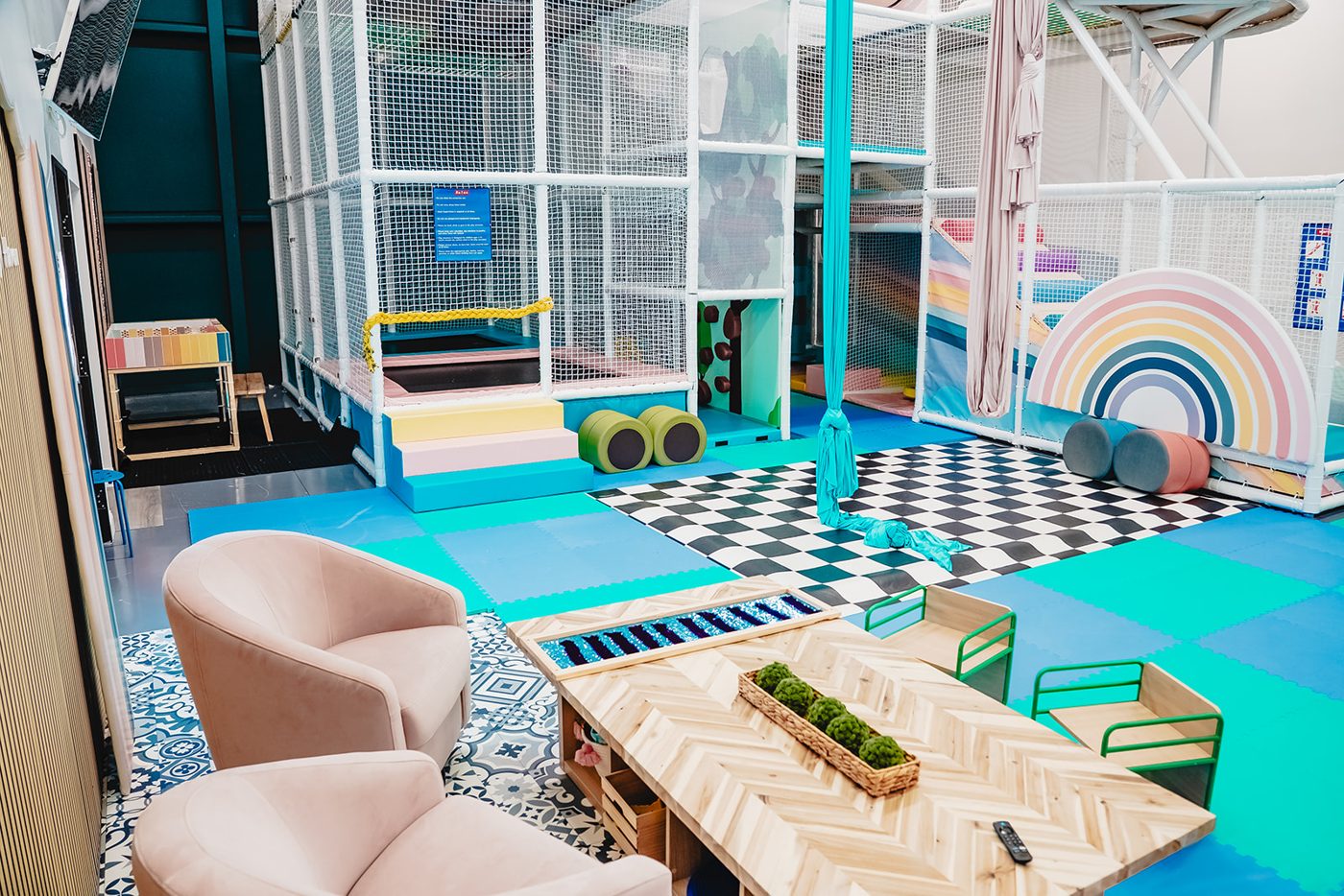 A calm lounge space