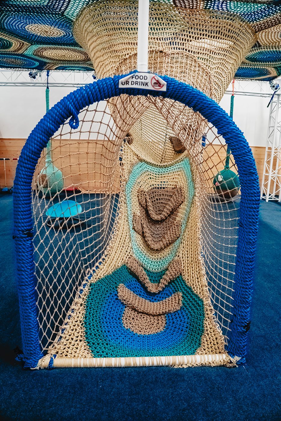 Netted climbing tower