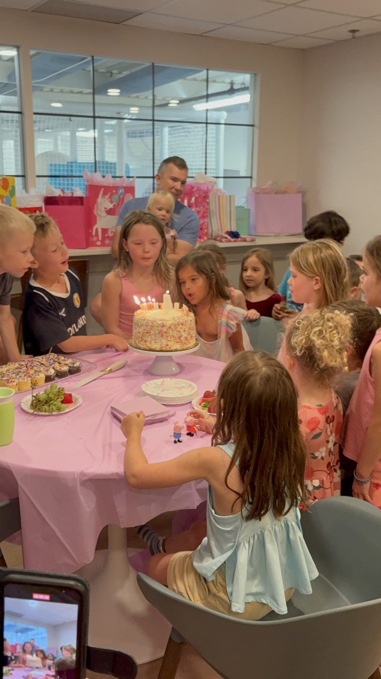 Kids playing at a party
