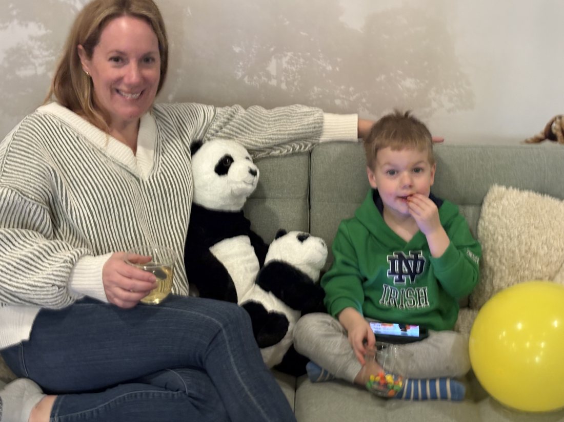 A family enjoying a relaxed private event at Prana Play